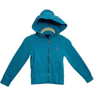 RALPH‎ LAUREN Zip up Hoodie, GIRLS Size 7/ SMALL